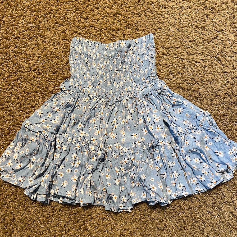 Blue Floral Skirt